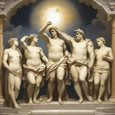 According to ancient Greek mythology, the gods lived in a celestial realm and the bourgeois mortals resided in the mundane world.