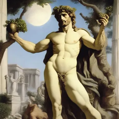 According to Greek mythology, Dionysus was born to the god Zeus and a mortal bourgeois woman.