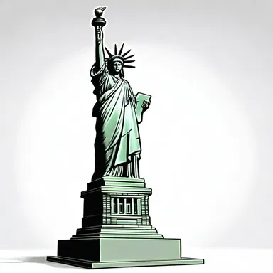 In the cartoon, the statue of liberty came to life and started dancing.