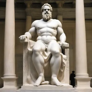 According to Greek mythology, the statue of Zeus at Olympia was one of the Seven Wonders of the Ancient World.