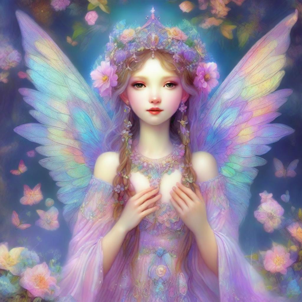 A high-quality digital art piece, reminiscent of the styles of Josephine Wall, James C