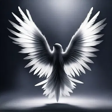 The feathery creature emerged from the shadows, its wings unfurling with a chilling flutter.