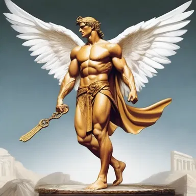 In Greek mythology, the ancients believed that Hermes wore winged feathery sandals to enable him to fly swiftly.