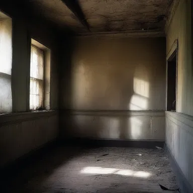 The old haunted house had feathery shadows that danced eerily on the walls.