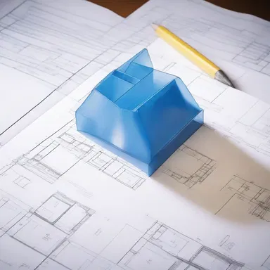 The architect used a gem clip to hold together the blueprints of the building.