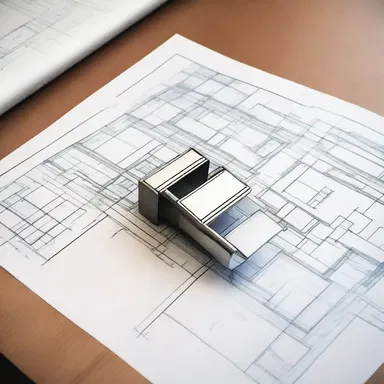 The architect used a gem clip to hold together the blueprints of the building.