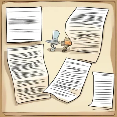 In the comic strip, the character used a gem clip to hold important documents together.