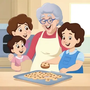 The movie depicted a heartwarming scene where the main character's grandmother taught them how to bake cookies with a cookie sheet.