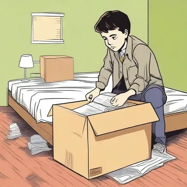 In the detective novel, the protagonist finds a mysterious package hidden in the shoebox under the bed.