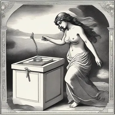 According to Greek mythology, Pandora opened the shoebox, releasing all the evils into the world.