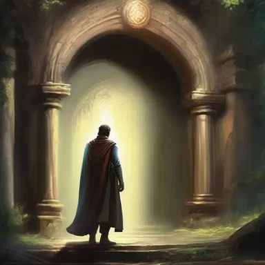 In the fantasy novel, the hero journeyed rearwards through a magical portal.