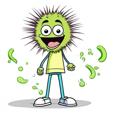 In the episode of the cartoon, the main character discovers that he has pediculosis capitis after constantly scratching his head.