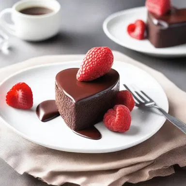 The chef's signature dish, a heart-shaped chocolate cake, is the perfect choice for a romantic dessert.