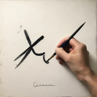 The artist carefully signed their name at the bottom of the painting, creating a unique signature.
