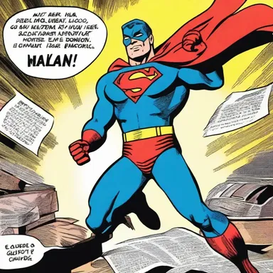 The superhero's signature tune played every time he appeared in the comic strip.