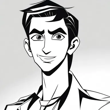In the cartoon, the charismatic protagonist is the cynosure of all eyes, attracting attention and admiration from the viewers.