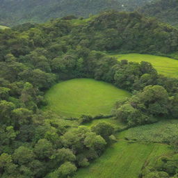 A beautifully composed view dominated by varying shades of green, capturing the harmonious essence of nature.