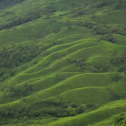 A beautifully composed view dominated by varying shades of green, capturing the harmonious essence of nature.