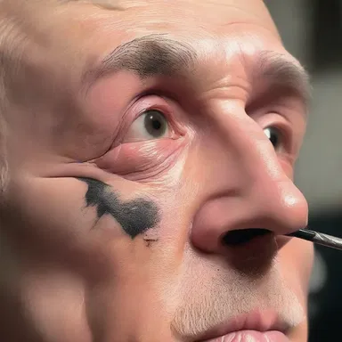 The artist recreated the scene on the nose, capturing every detail perfectly.
