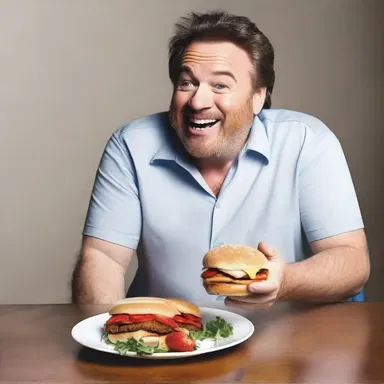 The comedian made a hilarious joke about the relinquishment of a strict diet.