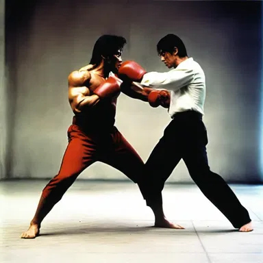 In the action film, the protagonist delivered a powerful kayo to the villain, knocking him out cold.