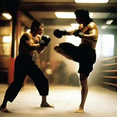 In the action film, the protagonist delivered a powerful kayo to the villain, knocking him out cold.