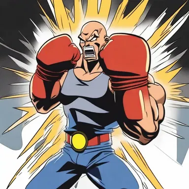 In the cartoon, the character delivered a powerful punch that kayoed the antagonist.