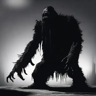 The terrifying monster appeared out of the shadows and kayoed its victims with a single blow.