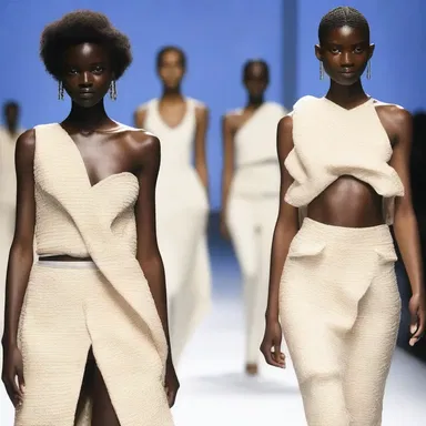 The designer showcased an innovative collection with an emphasis on texture and detail on the undersurface of the garments.