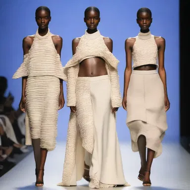 The designer showcased an innovative collection with an emphasis on texture and detail on the undersurface of the garments.