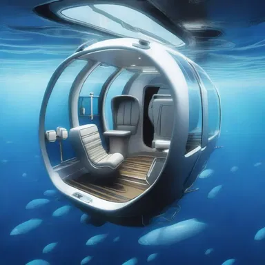 In the futuristic world described in the novel, advanced technology enabled humans to travel seamlessly on the undersurface of the ocean.
