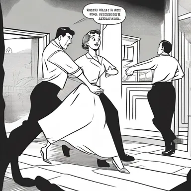 In the comic strip, the characters decided to waltz their way out of a difficult situation, using their dance moves to distract their adversaries.