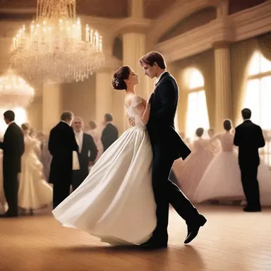 In the novel, the protagonist dances to a beautiful waltz at the ball.