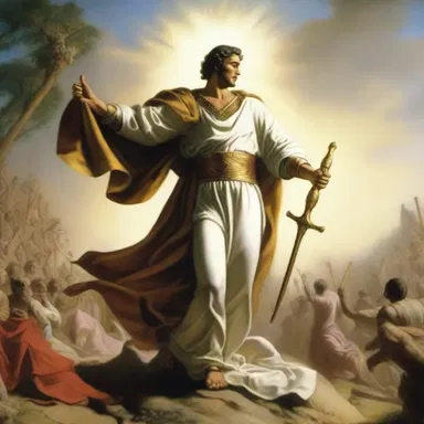 The god of victory waltzed his way into the hearts of the people, ensuring his triumph in the battle.