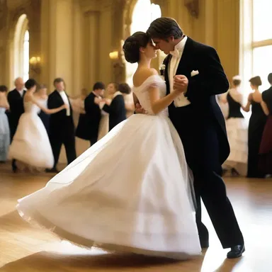 As the characters in the novel danced their first waltz, the reader could feel the chemistry between them.