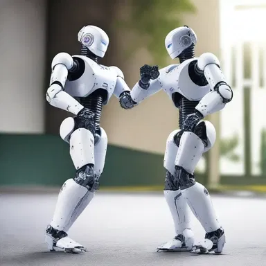 In the distant future, humanoid robots were programmed to waltz flawlessly, showcasing their advanced motor skills and precision.