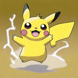 A high-quality digital art image featuring Pikachu, the beloved Pokemon character