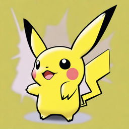 A high-quality digital art image featuring Pikachu, the beloved Pokemon character