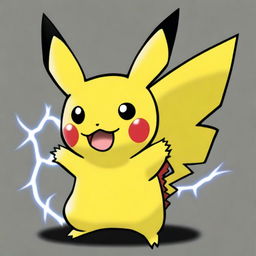 A high-quality digital art image featuring Pikachu, the beloved Pokemon character