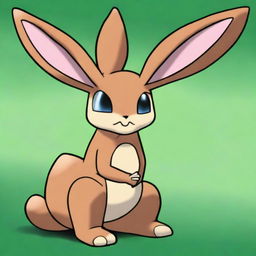 This is a vibrant, high-quality digital art image of Lopunny, a well-known Pokemon