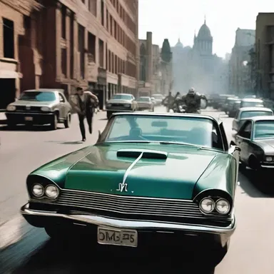 The main character in the movie used caltrops to sabotage the enemy's vehicles during the thrilling car chase scene.