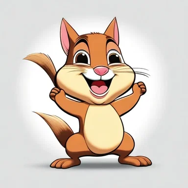 With a playful squeeze of his cheeks, the cartoon character exaggeratedly activated his musculus buccinator, creating comical chipmunk-like cheeks.
