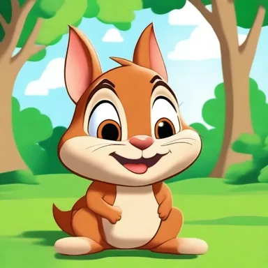 With a playful squeeze of his cheeks, the cartoon character exaggeratedly activated his musculus buccinator, creating comical chipmunk-like cheeks.