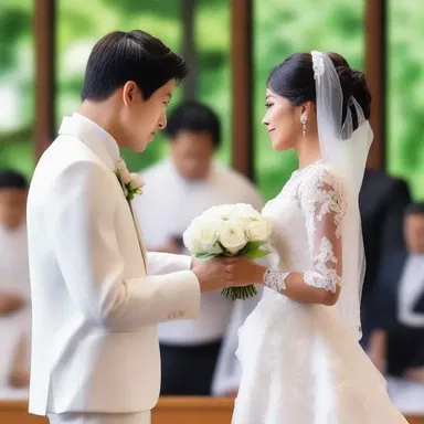 In a wedding ceremony, the exchange of vows between the couple holds a special precedency.