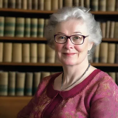 As a professor of literature, her specialization is 18th-century British novels.