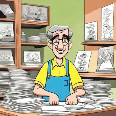 His specialization in cartoons led him to a career in animation.