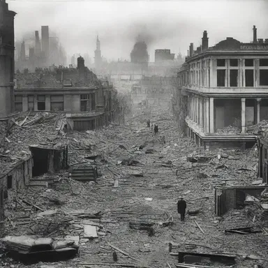During World War II, the city of London was severely bombed, causing extensive damage and loss of life.