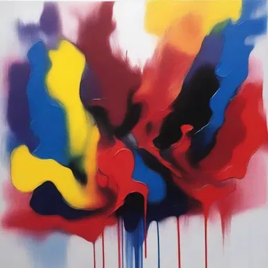 The artist expressed their emotions through the use of severely contrasting colors in their painting.