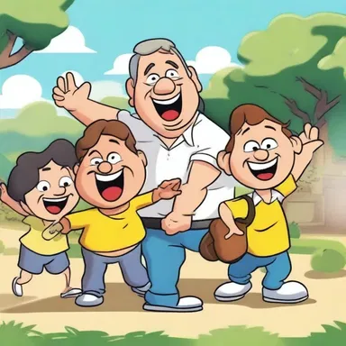 In the animated show, the law of the land is that every citizen must laugh at least once a day to spread happiness throughout the cartoon world.