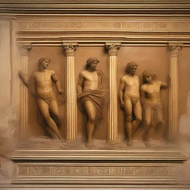 During the Roman Empire, caramel brown was a popular color used in frescoes.